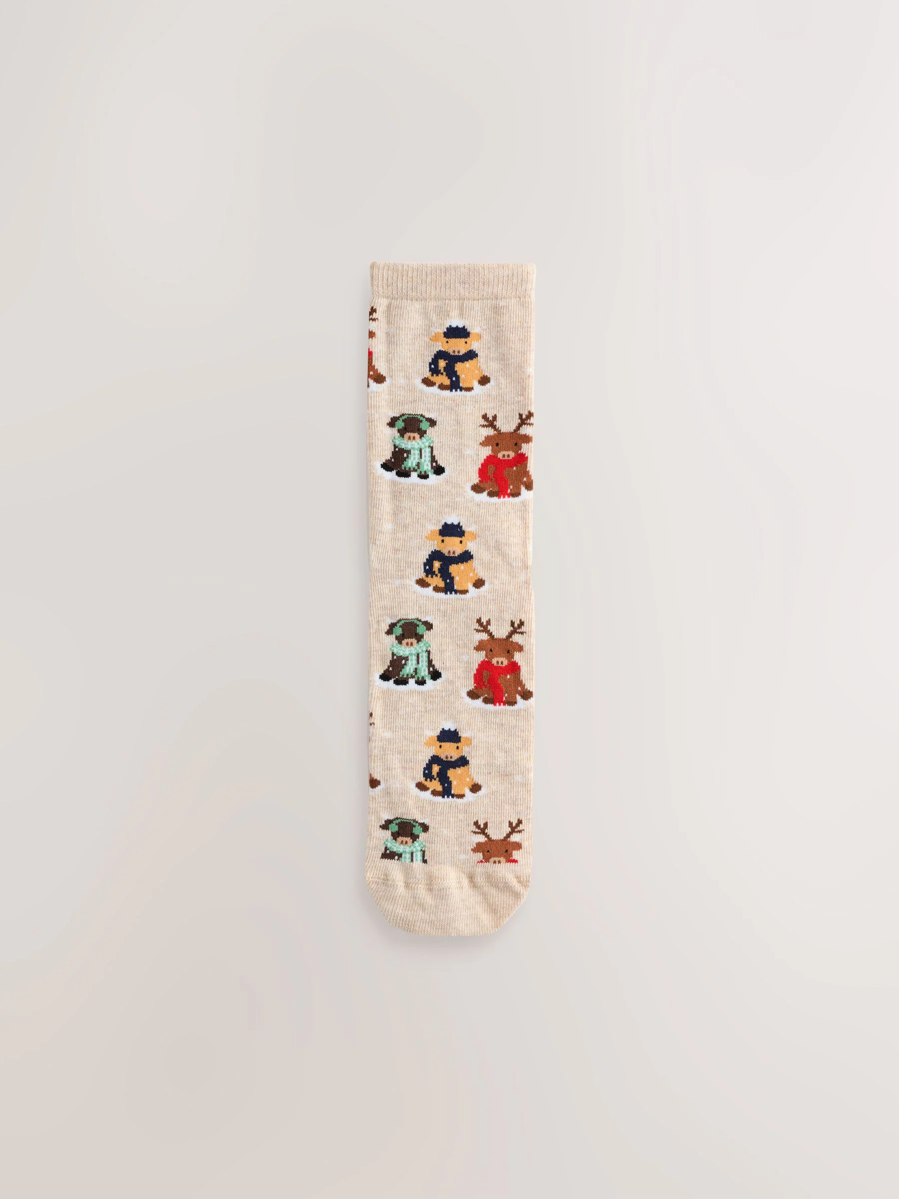 Kerstmis Hamish The Highland Cow - Set van 4 paar enkelsokken