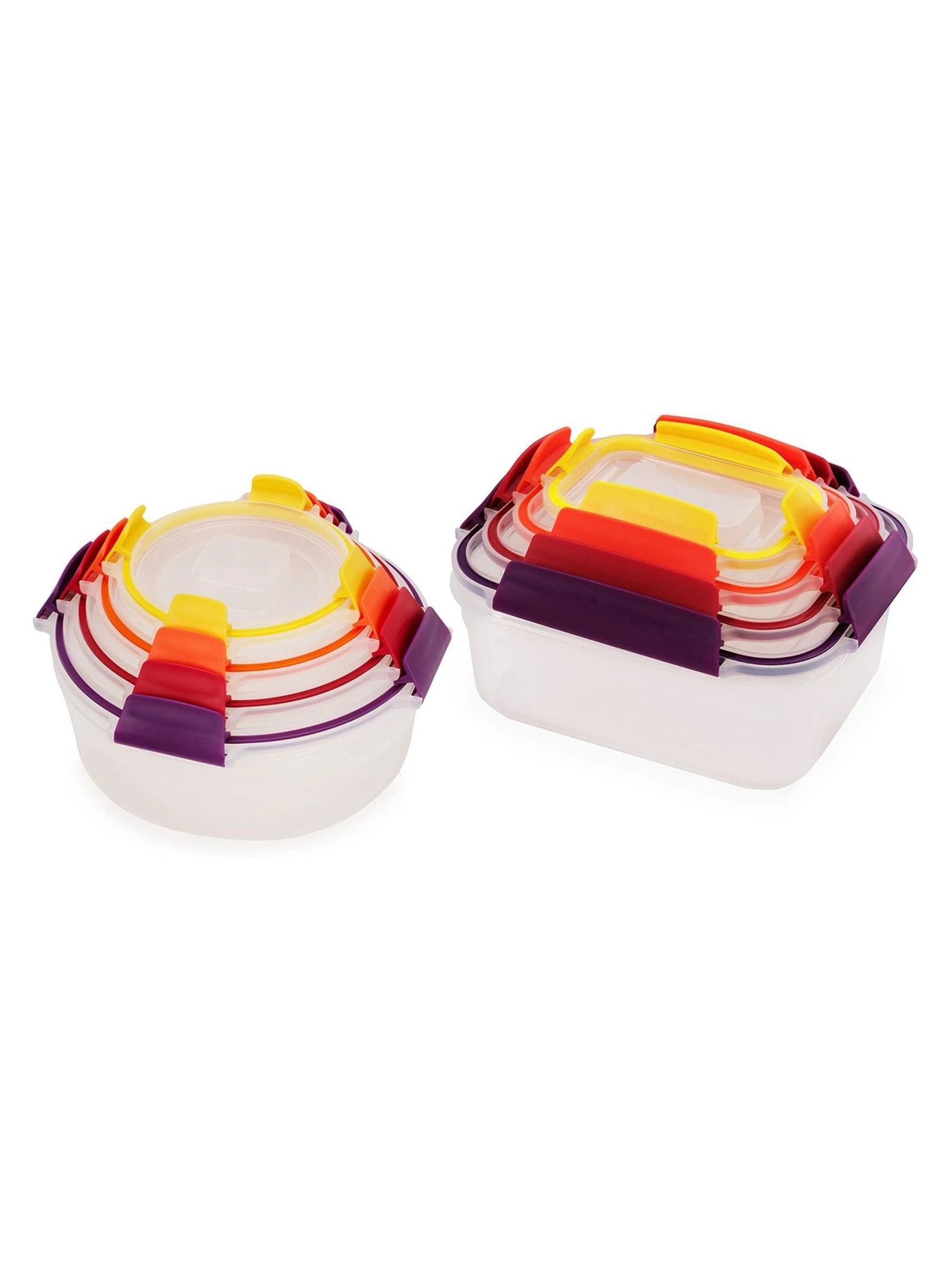 Joseph Joseph 8 Piece Nest Lock Round & Rectangle Multi Containers sets
