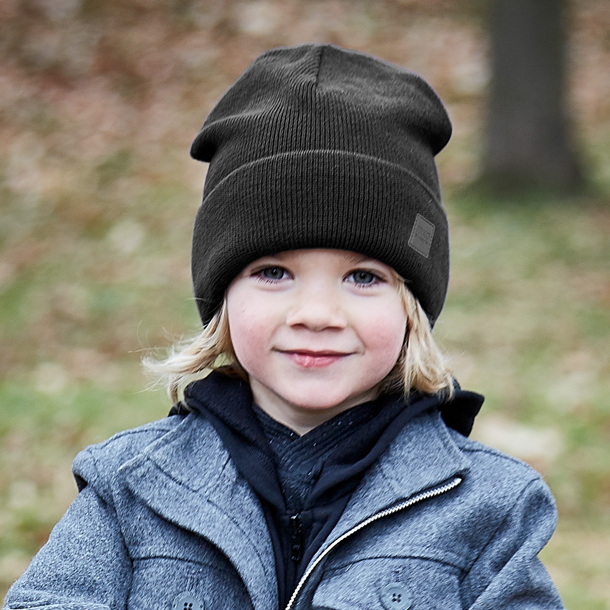 MAXIMO Beanie Strick, breiter Umschlag, gefüttert, wärmend, weich, unifarben,