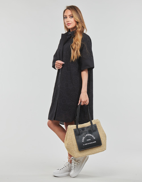 Karl Lagerfeld - BRODERIE ANGLAISE SHIRTDRESS Negro
