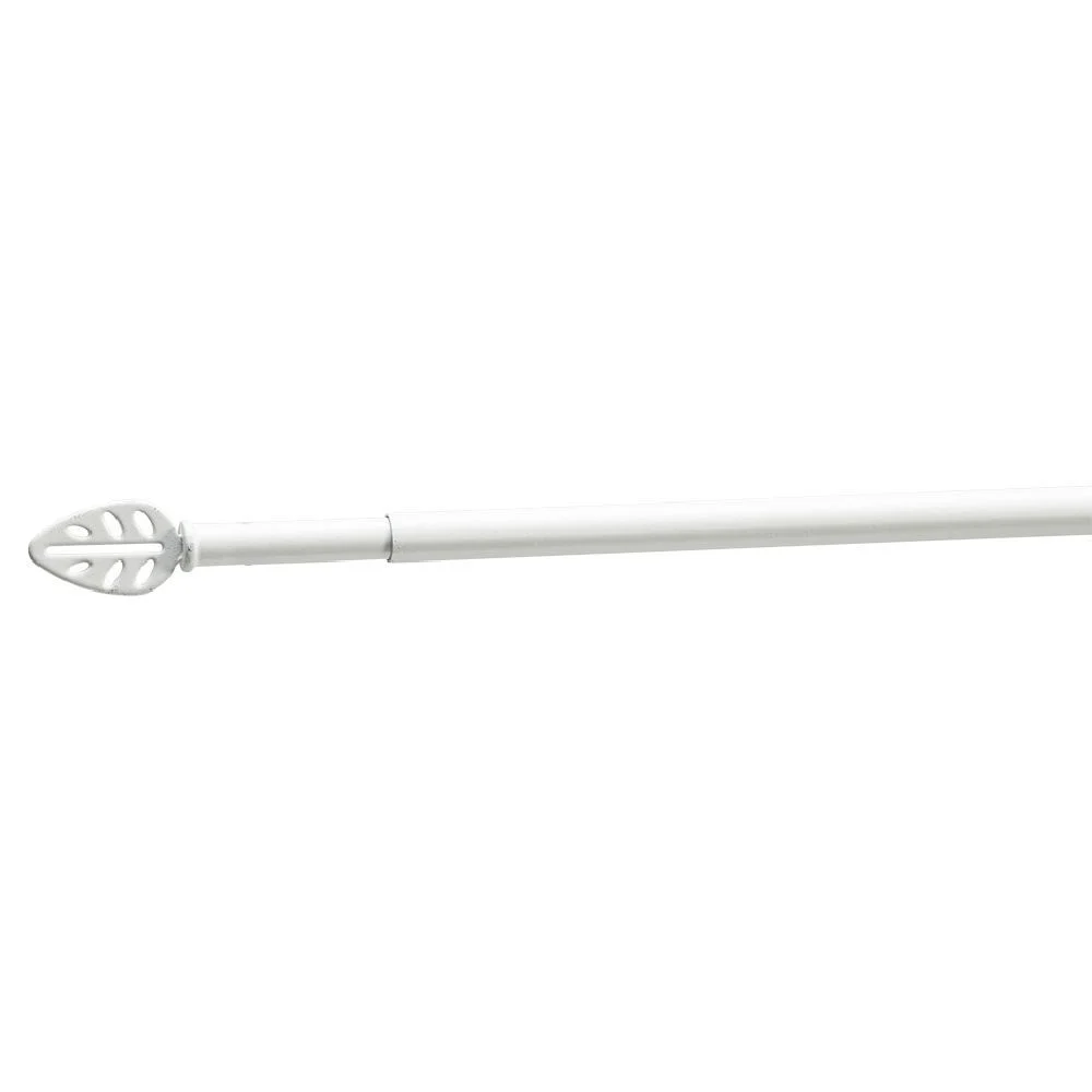 Tringle extensible vitrage LEAF blanc mat L40/60cm