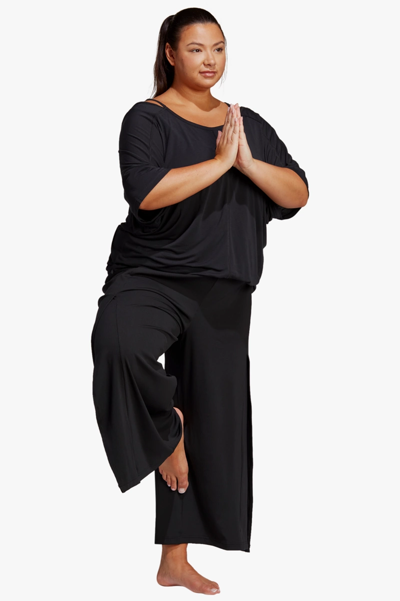 adidas Performance Yoga Studio Oversized Plus Size Damen T-Shirt