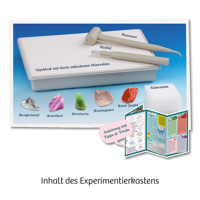 Mineralien - Ausgrabungs-Set - Mitbring-Experimente