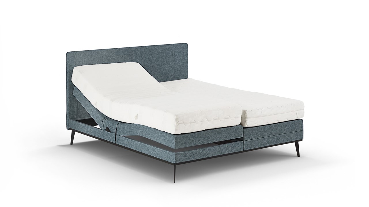 Elektrische boxspring Viggo met Silver Pocket Deluxe Foam matras oakland antraciet
