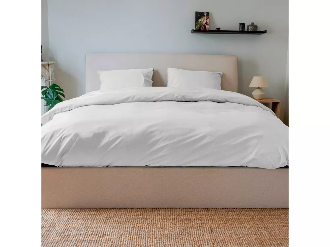 Taie d'Oreillers 50x70 cm - Blanc - 100% percale de coton - Morphea