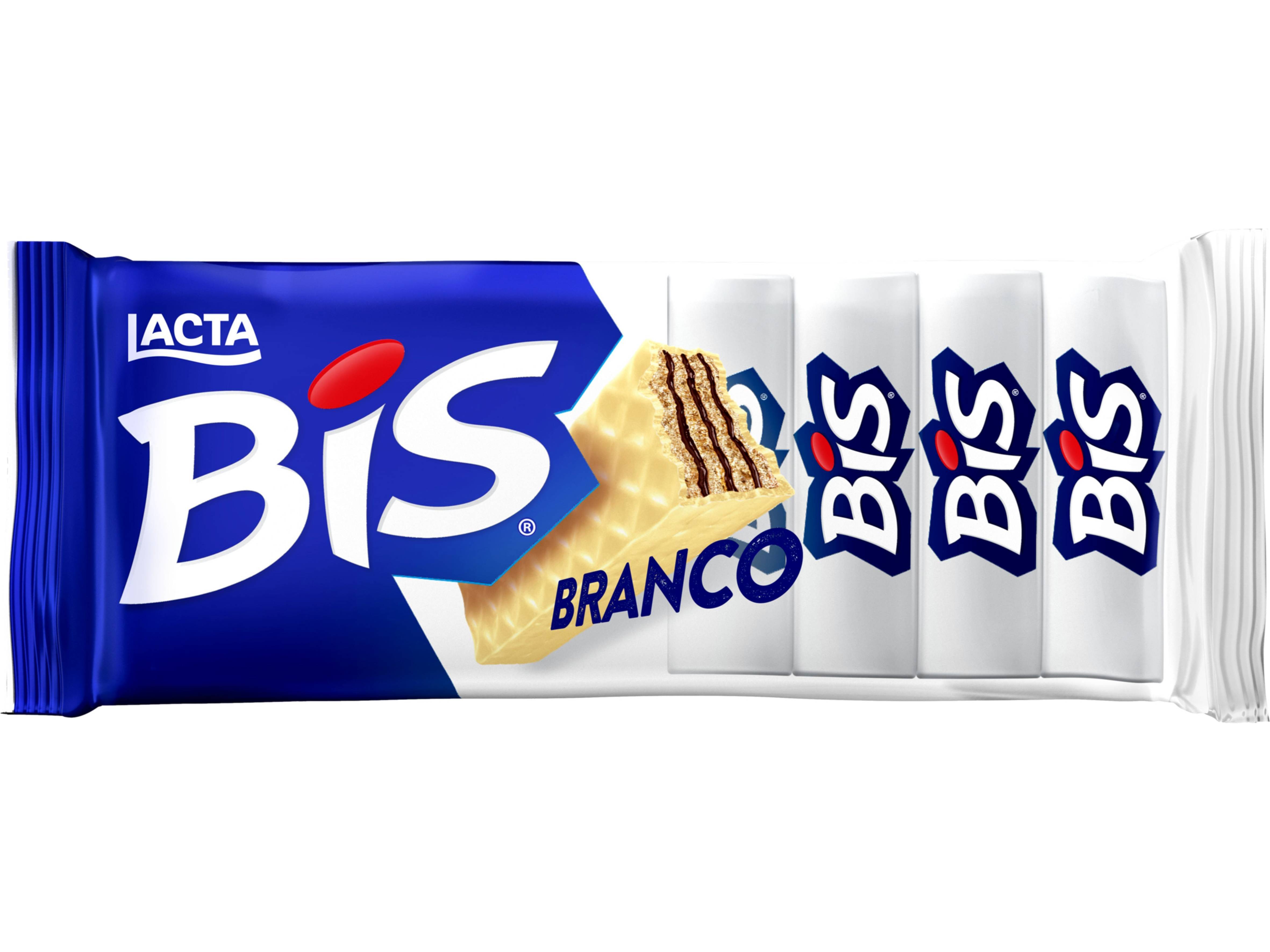 BOLACHA WAFFER LACTA BIS CHOCOLATE BRANCO 100G