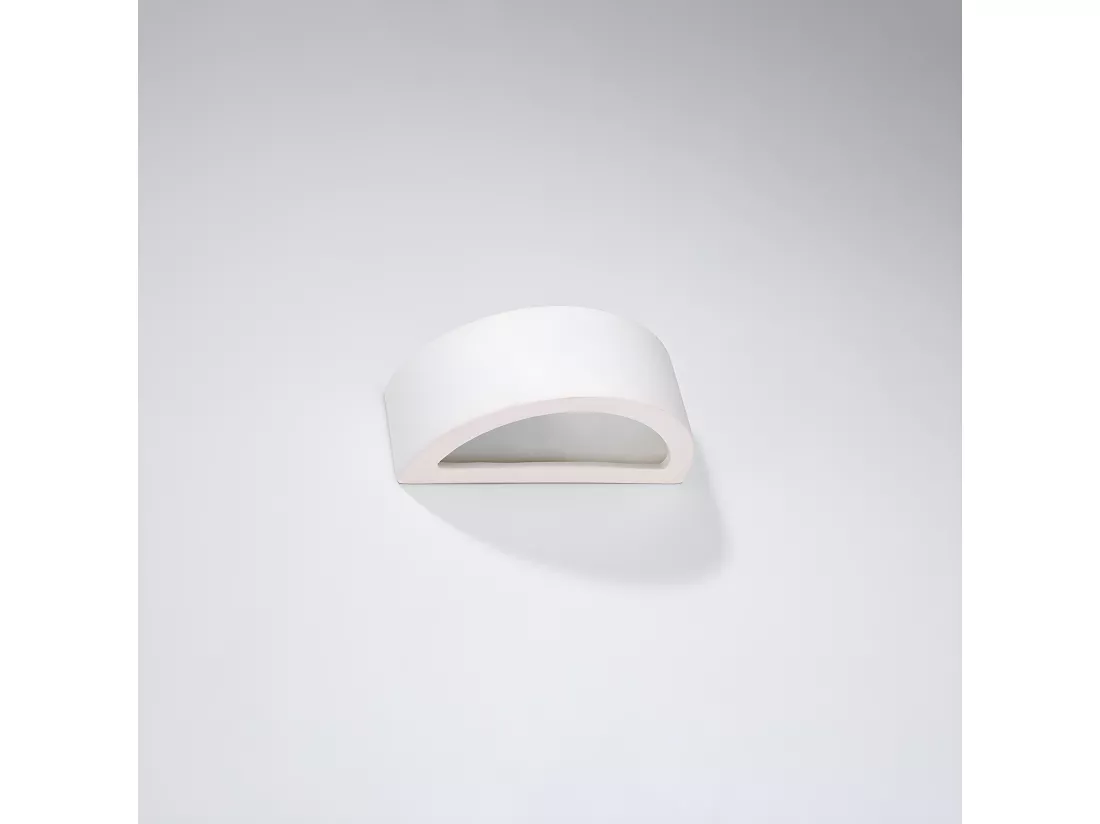 Appliques Atena moderne en céramique - 1 sources lumineuses - L.20 x H.10 cm - blanc