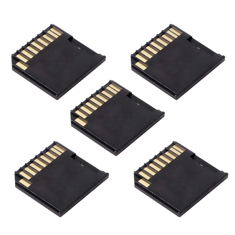 (5er Set) Micro SD / TransFlash Adapter auf SD Speicherkarte für Macbook Air / Pro / Retina - Schwarz