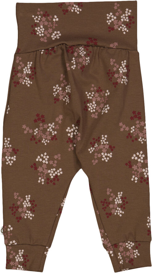 Müsli by Green Cotton Flora pants baby Bark/ cabernet/ nightingale