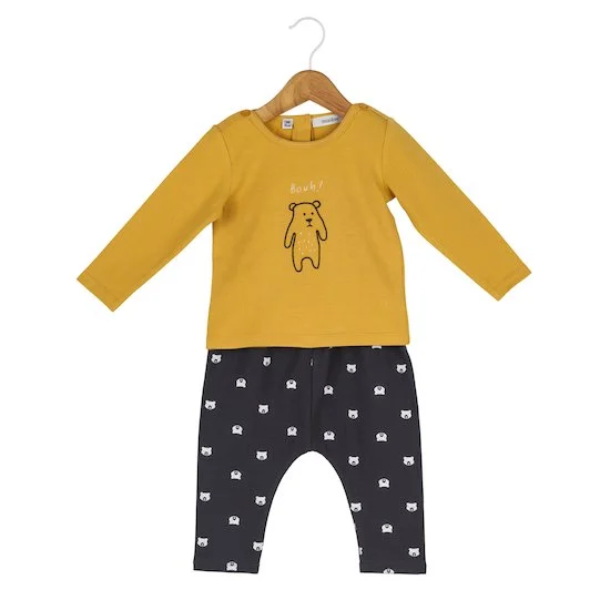 T-shirt + pantalon Safran et cie   Jaune/Gris        de               Marèse