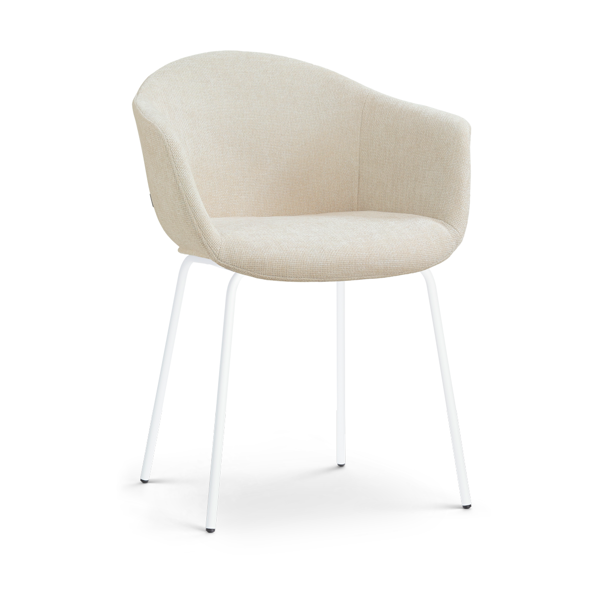 Eetkamerstoel Nora-Otis cottonbeige wit onderstel