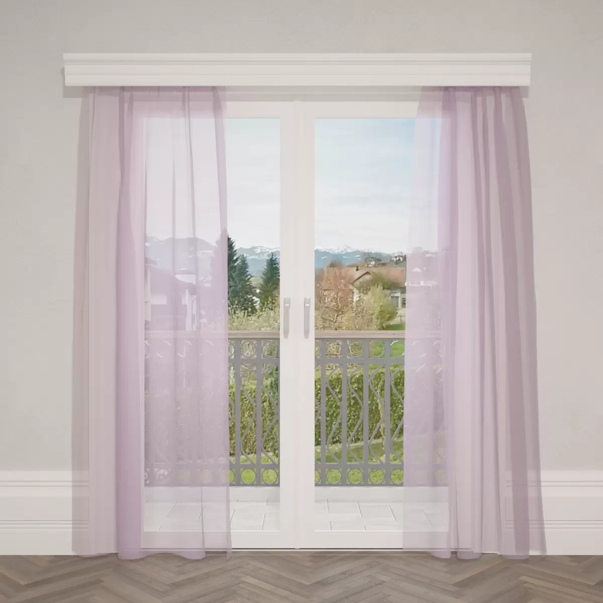 Tagvorhang Organza Lila