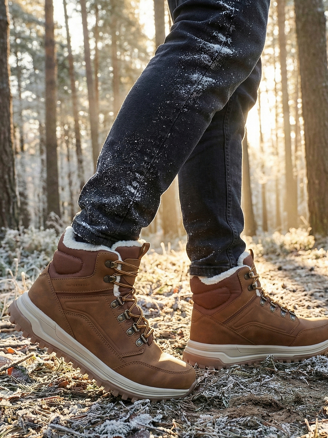 Rugged Gear Winter Boot Men Brown