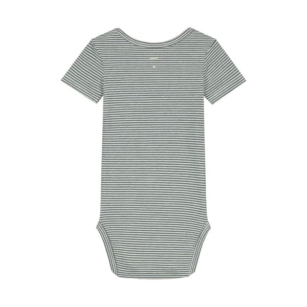 Gray Label Romper - Blue Grey / Cream - 0-3 Mnd