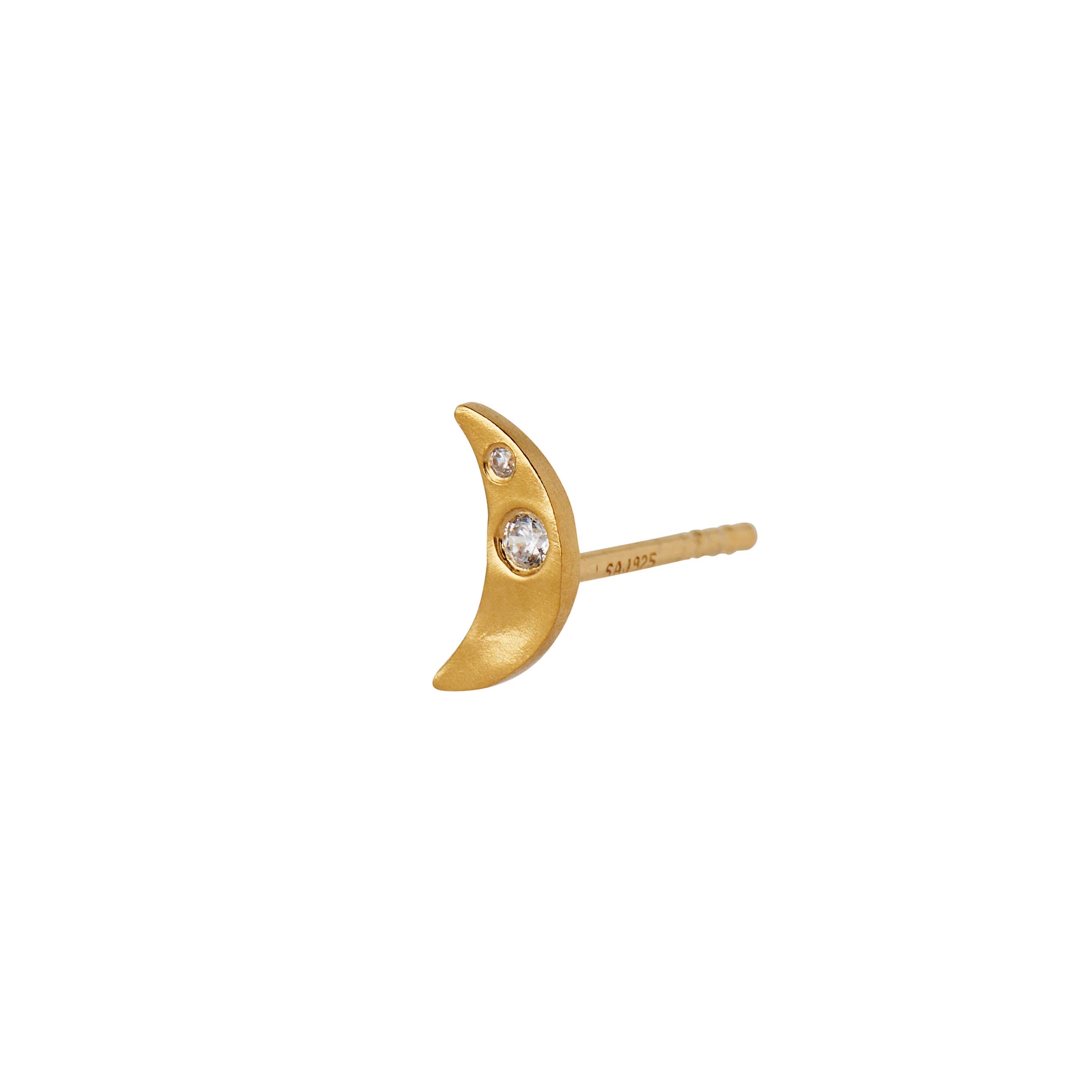 STINE A Jewelry  Petit bella moon ørering, forgyldt - H: 8,7 mm.