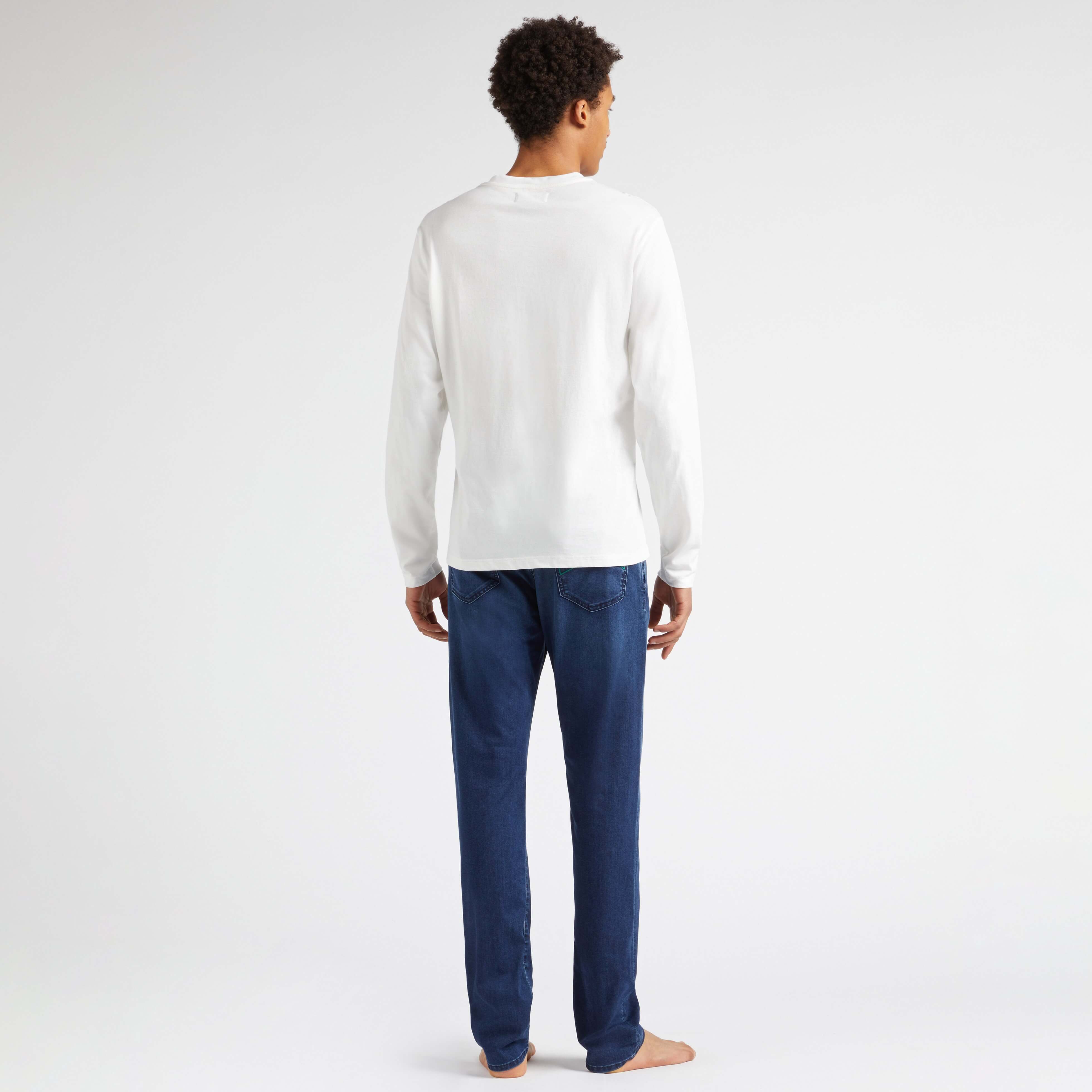 T-shirt manches longues en coton homme Tortue brodée