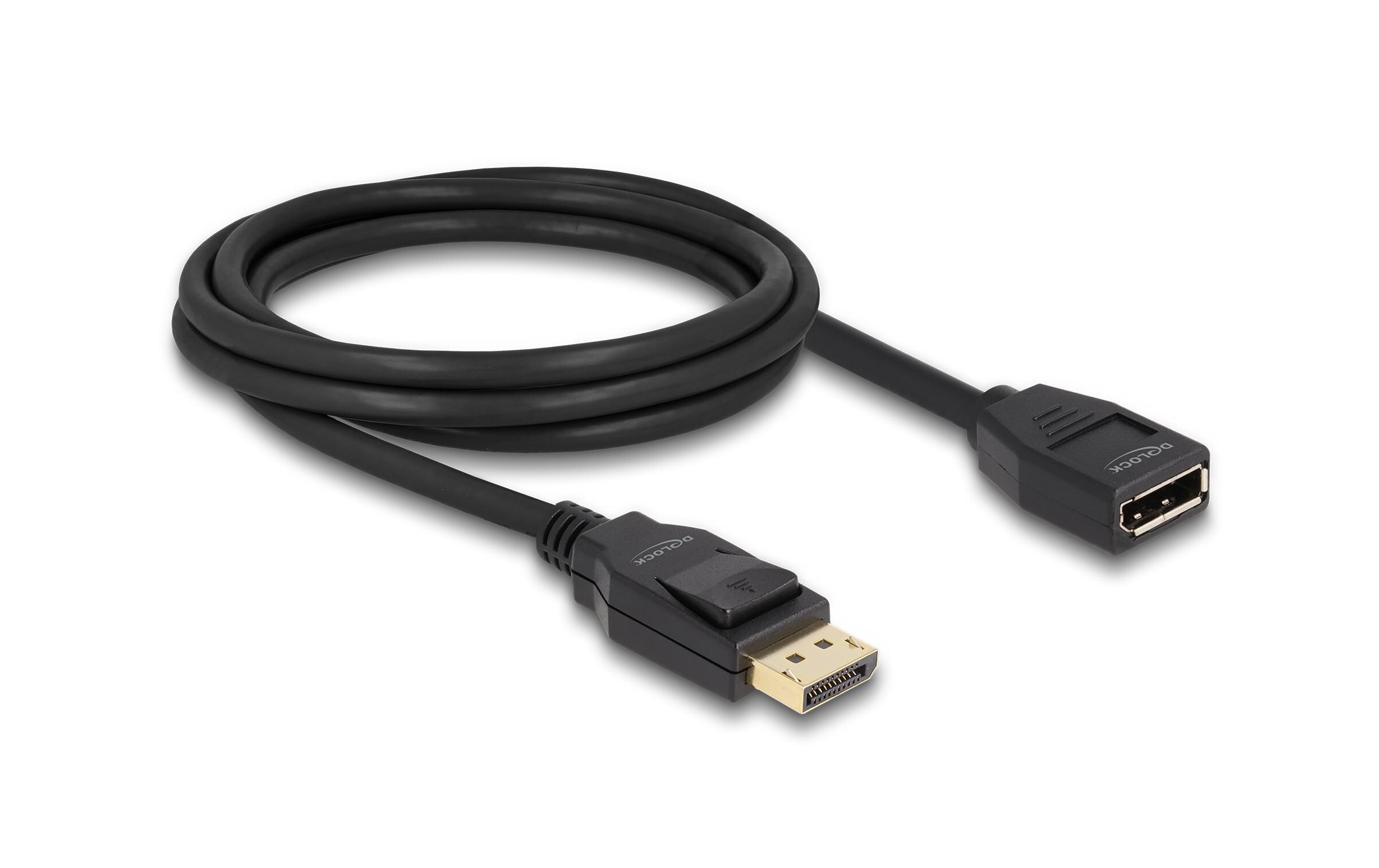 Verlängerungskabel 4K 60 Hz DisplayPort - DisplayPort, 2 mDelock DisplayPort 1.2 Verlängerungskabel 4K 60 Hz 2 m