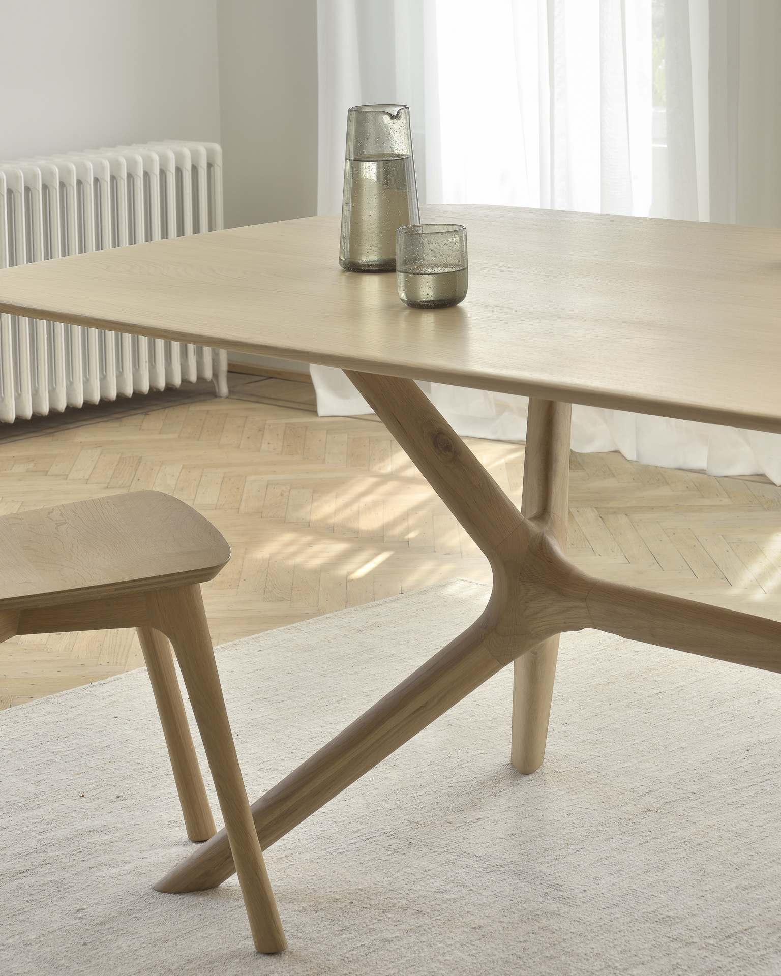 Oak X eettafel  - 200x100