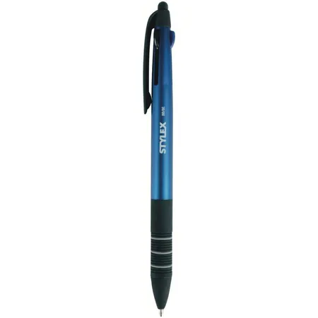 Stylex Touch-Pen, 2 in 1, 3-Farb-Kugelschreiber, farbig sortiert