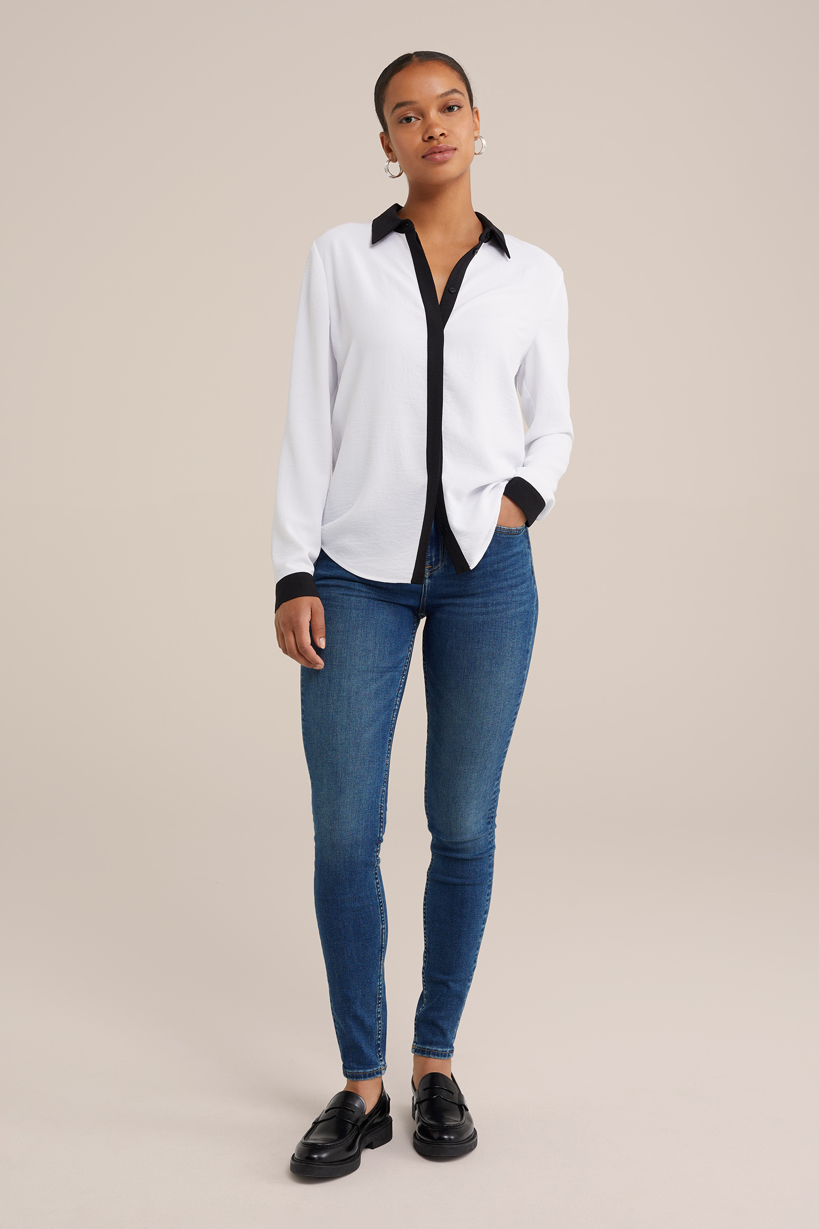 Women'mid rise superskinny jeans with superstretch Blue Ridge Donkerblauw