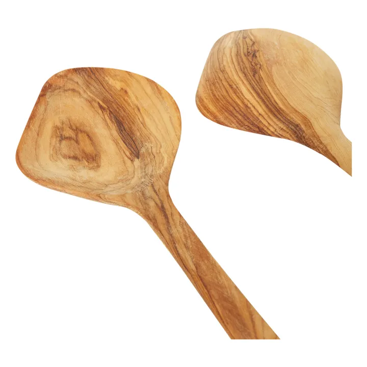 Chabi Chic Couverts à salade en bois d'olivier