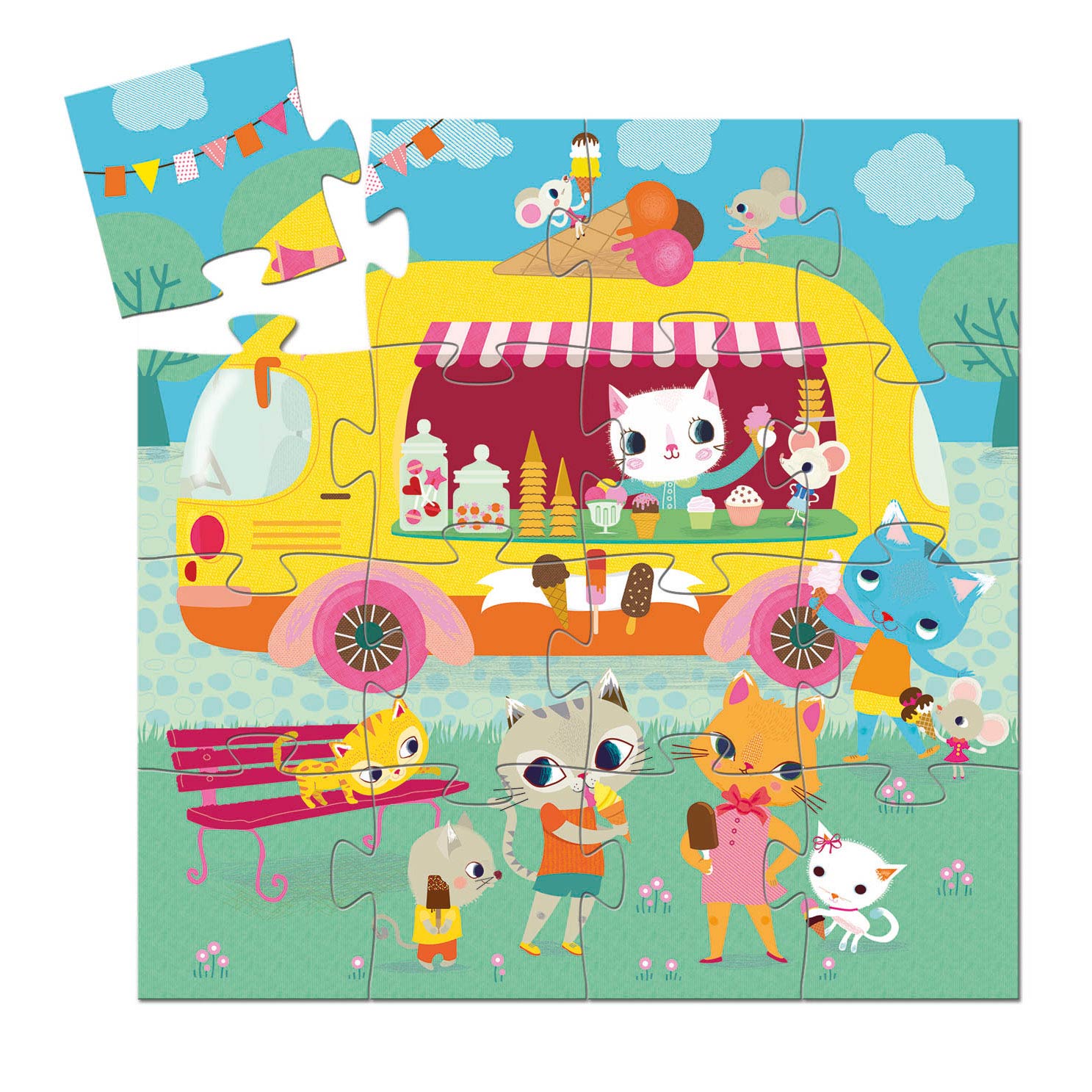 Djeco Legpuzzel IJscowagen, 16st.
