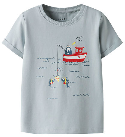 Name It T-Shirt - NmmVux - Pearl Blue/Mittagspause