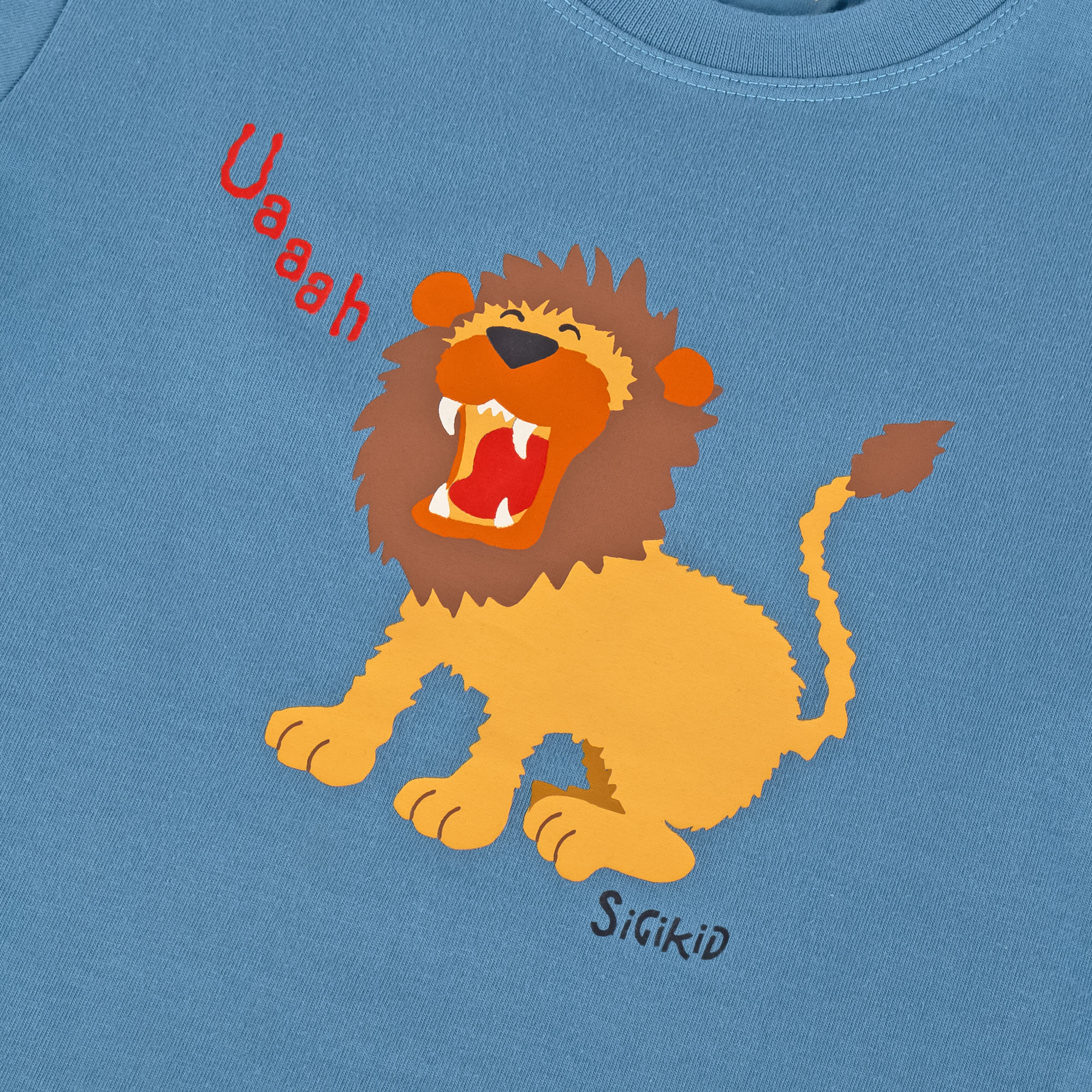 Schlafanzug M - LION lang in blau
