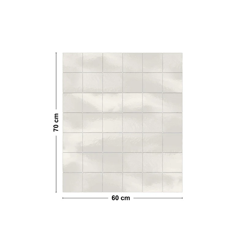 Crédence cuisine Fond de hotte ALU L 60xH 70cm - ZELLIGE BEIGE 99deco