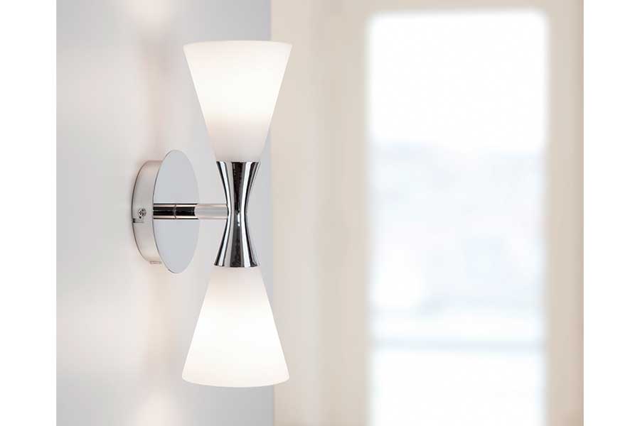 Harlekin duo vegglampe Hvit