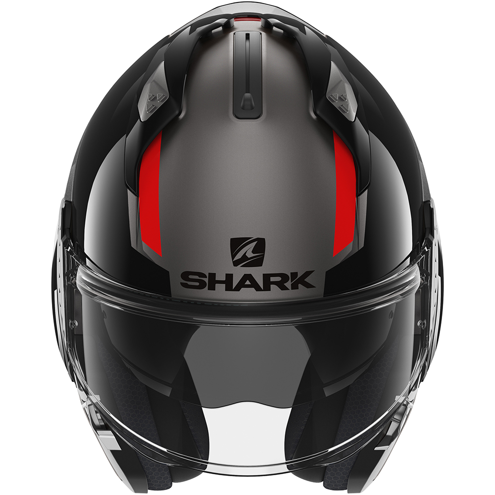 Shark - Casque EVO-GT Sean Noir Mat / Gris Mat / Rouge