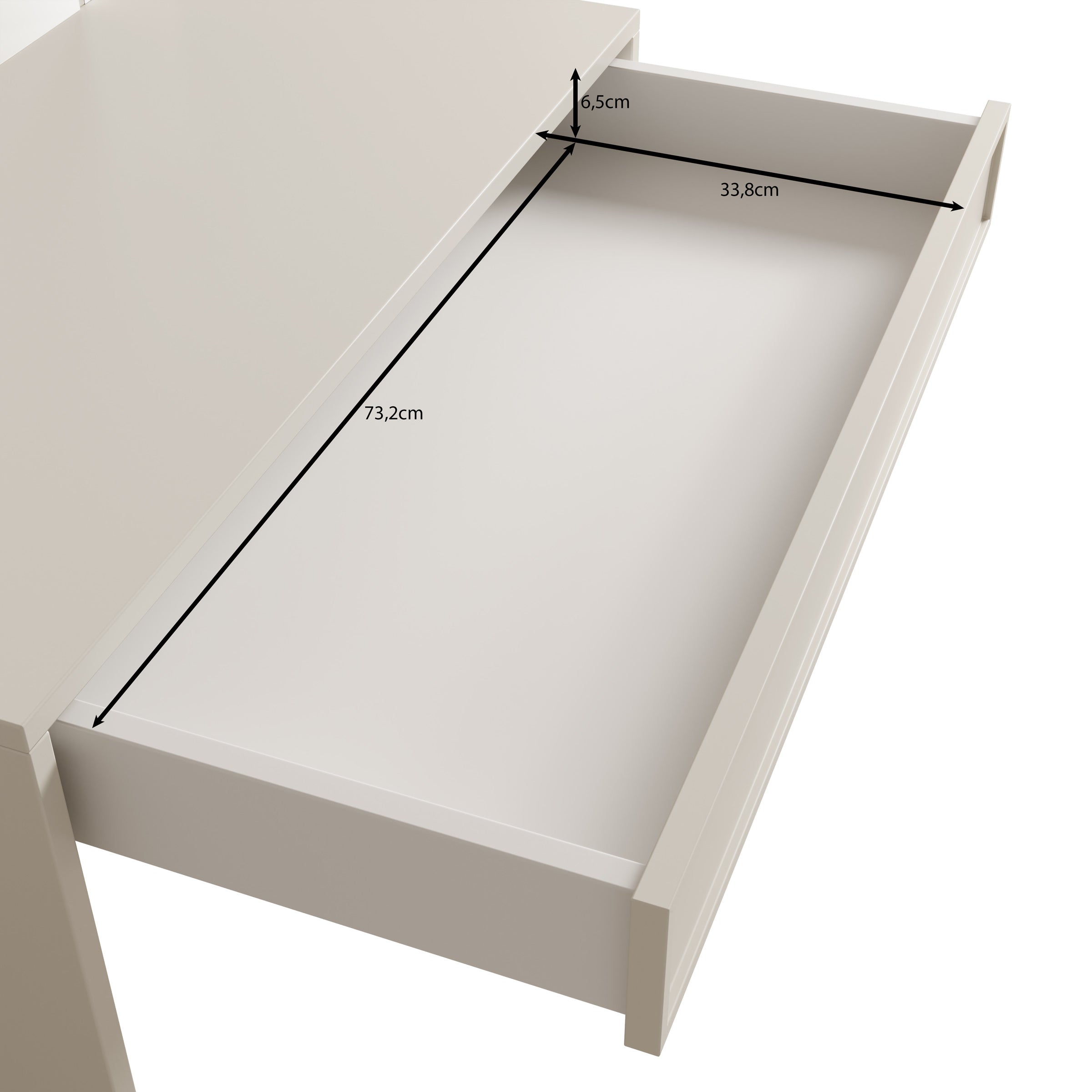 Dominica - Kaptafel - Beige - 80x40x136 cm