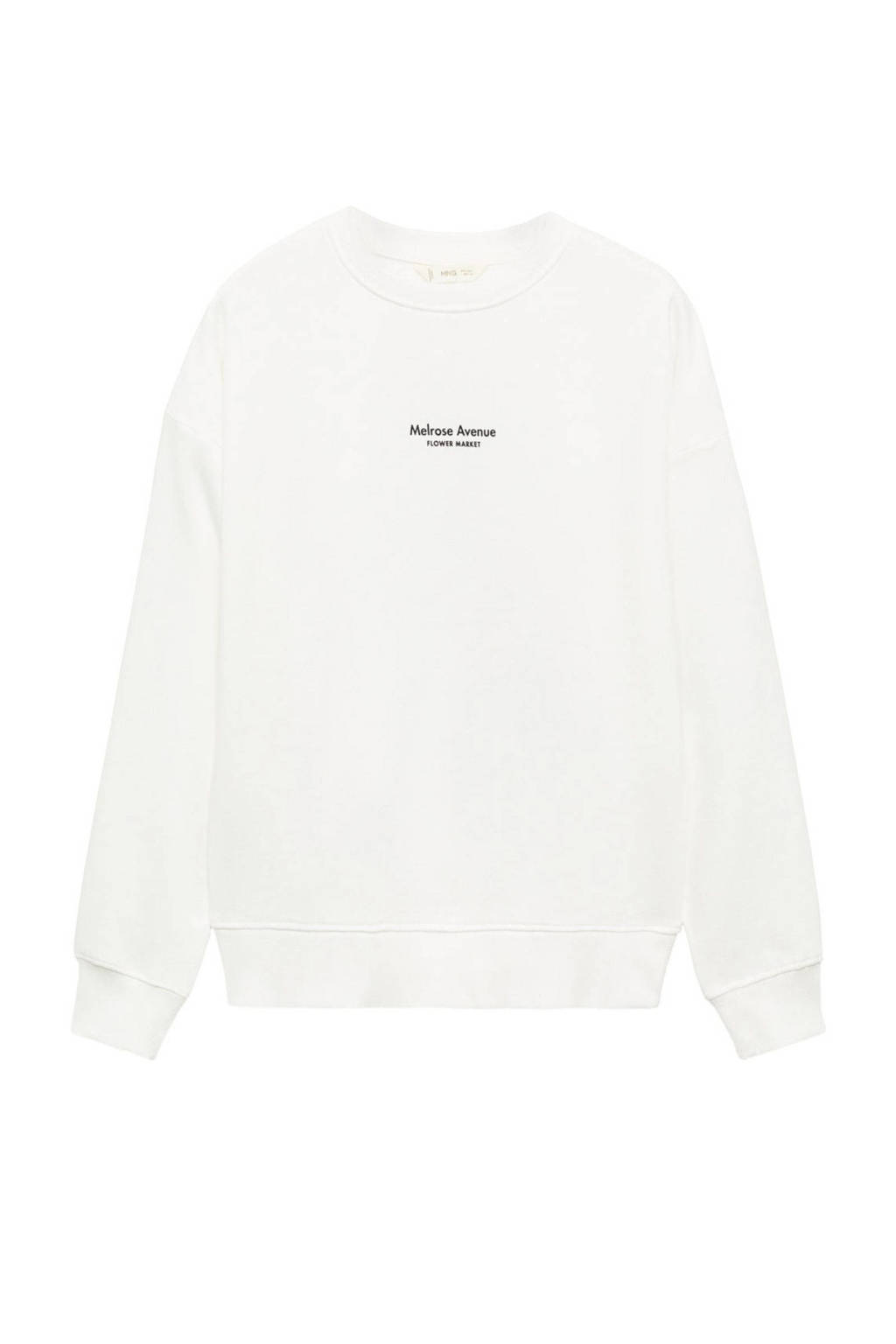 MANGO TEEN sweater met backprint naturel wit