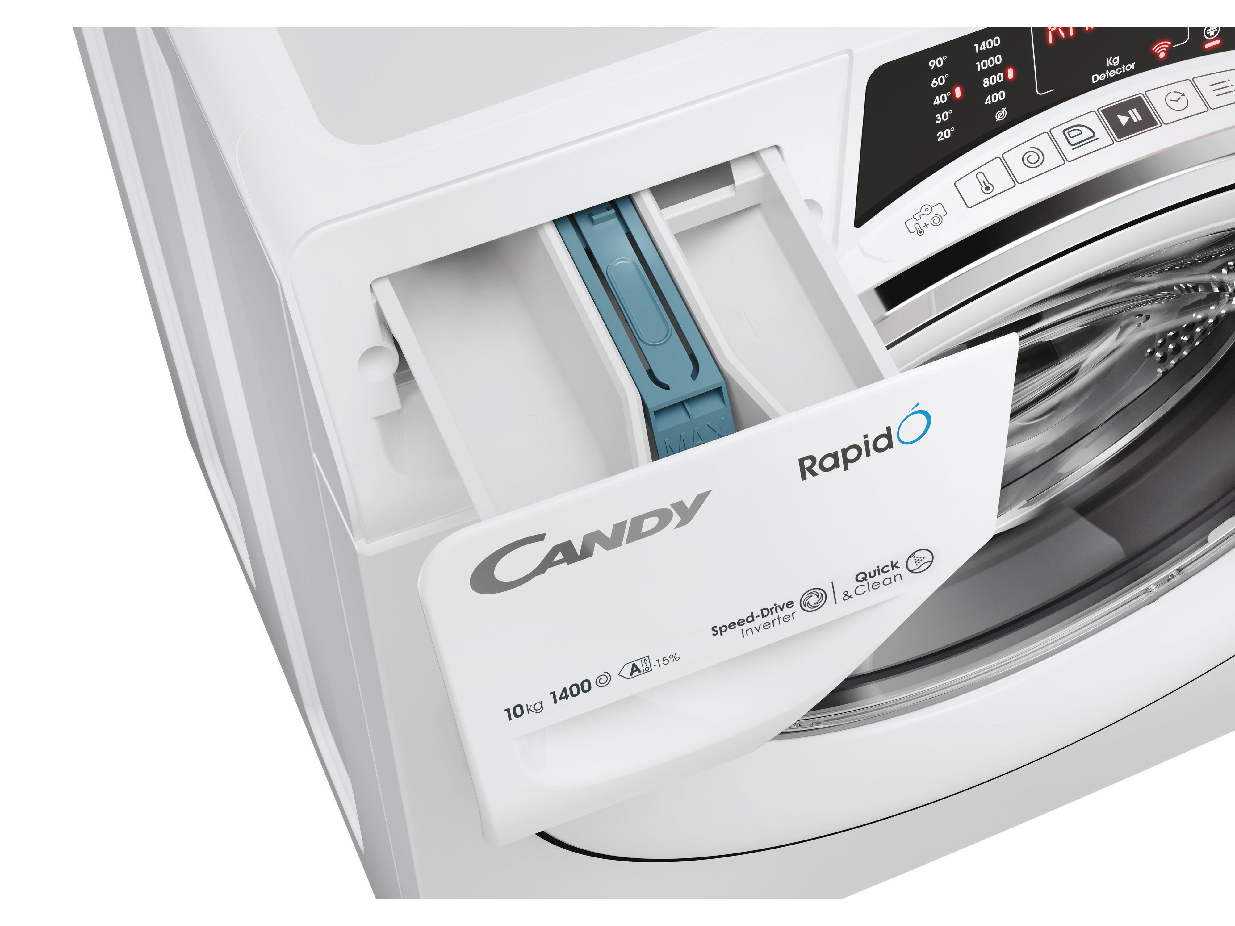 MÁQUINA LAVAR ROUPA CANDY RO 4106DWMC7/1-S - BRANCO A 10KG