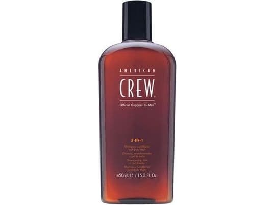 American Crew, 3-In-1 Classic, Hair Shampoo, Conditioner & Shower Gel 3-In-1, For Hydration, 450 ml