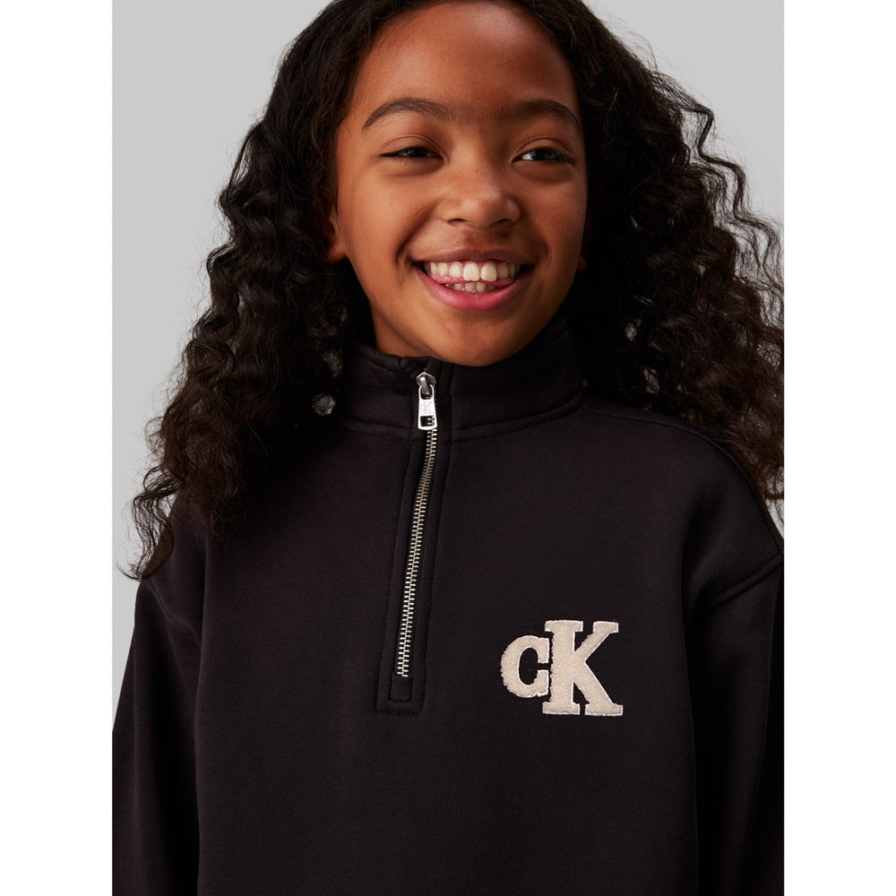 Køb Calvin Klein Ck Black Teddy Monogram Zip Fleece Kjole