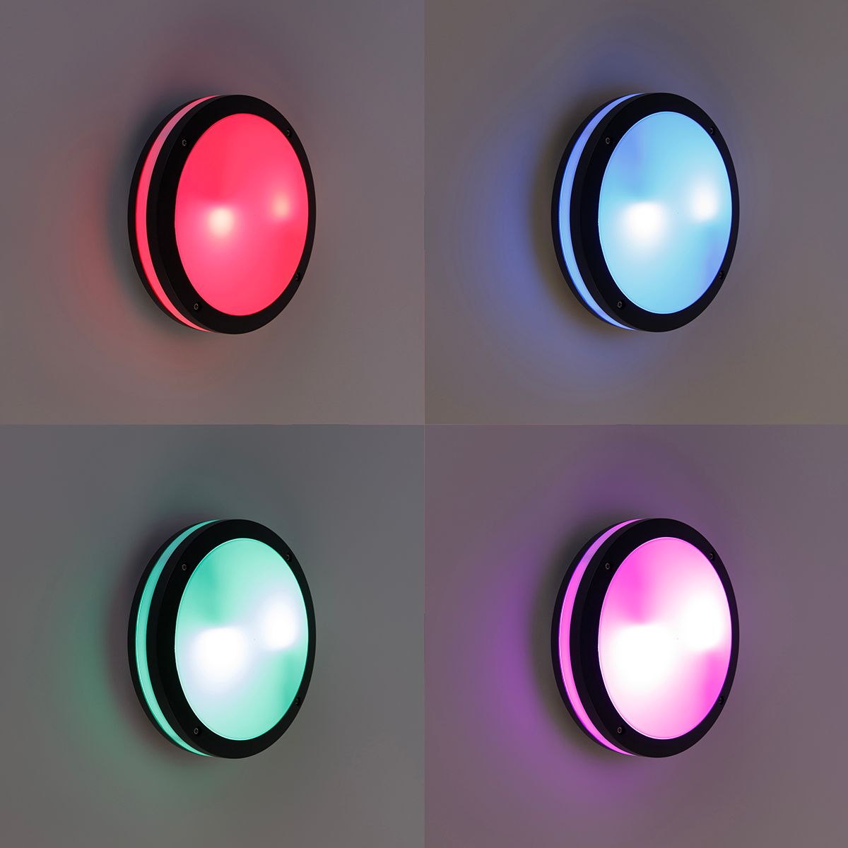 Smart wand- en plafondlamp donkergrijs incl. Wifi A60 - Glow