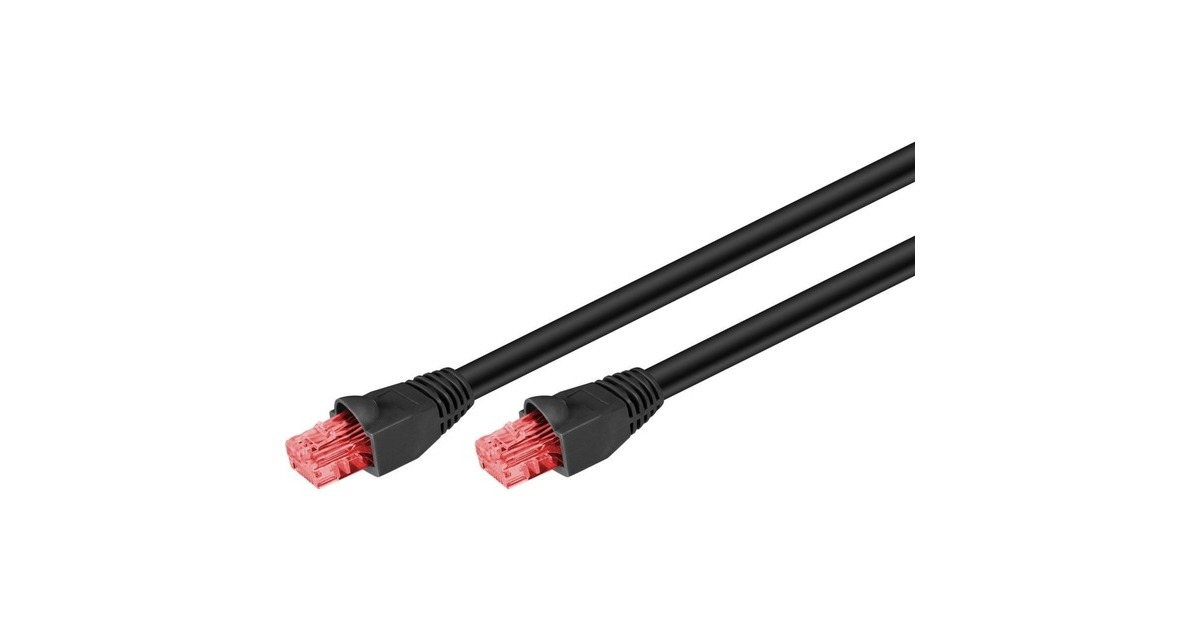 goobayPatchkabel Cat.6 U/UTP, Outdoor  (Zwart, 30 meter)