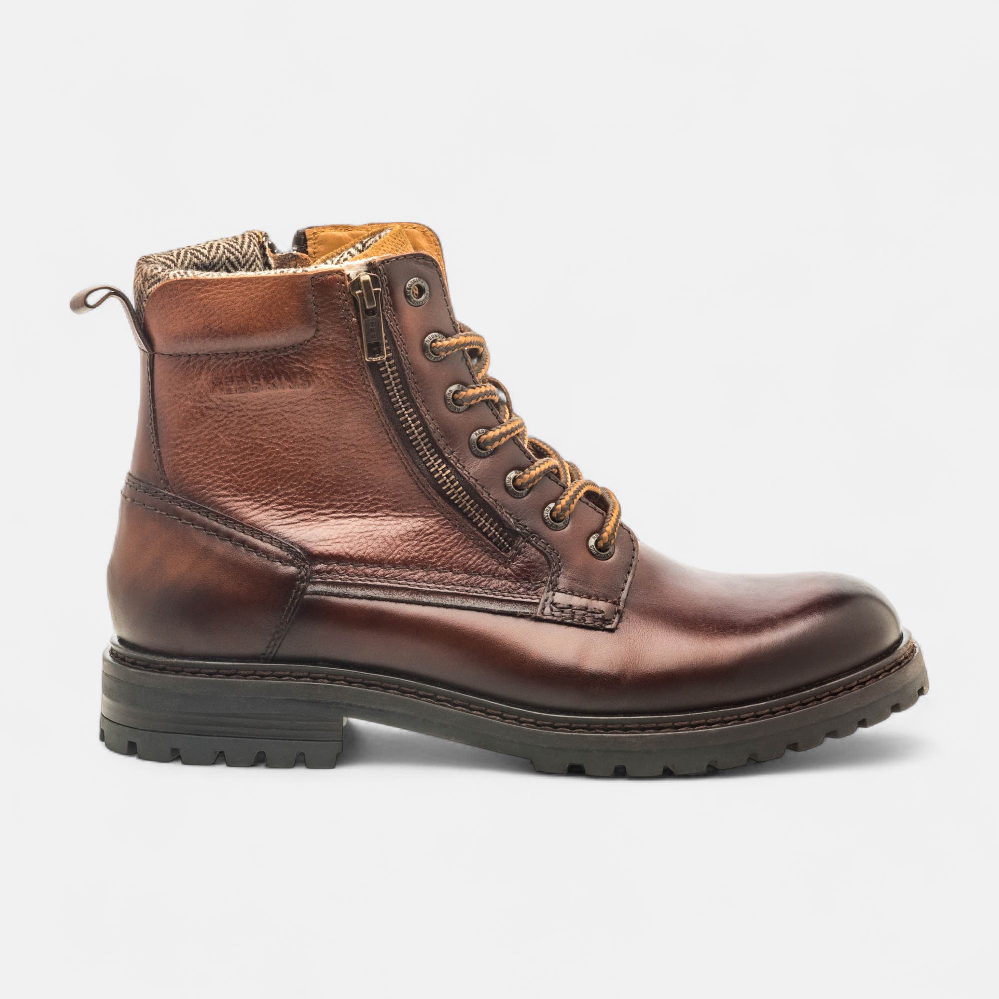 Boots Homme en cuir cognac