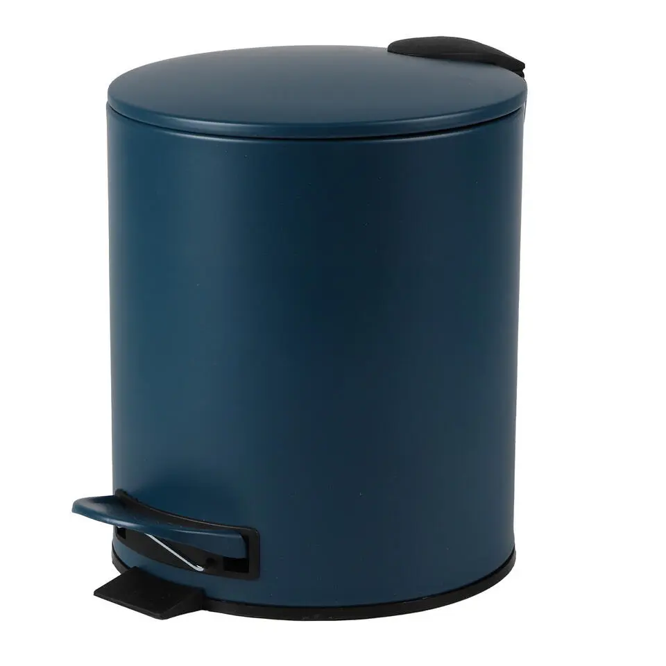 Urban Living Pedaalemmer Toulon - donkerblauw - 5L - metaal
