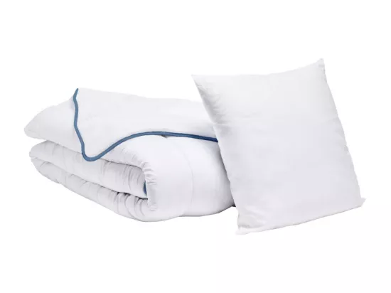 Pack 1 personne Couette tempérée 140x200cm+ 1 Oreiller 60x60cm