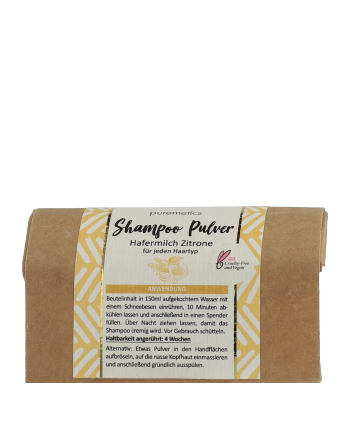 puremetics Shampoo-Pulver Hafermilch Zitrone 50g