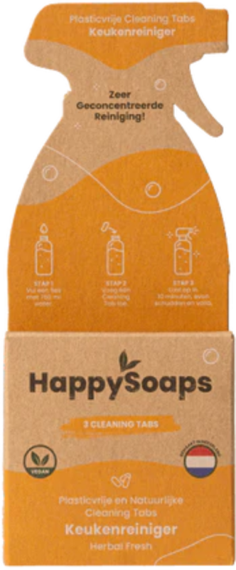 HappySoaps Keukenreiniger Cleaning Tabs Herbal Fresh 3 stuks
