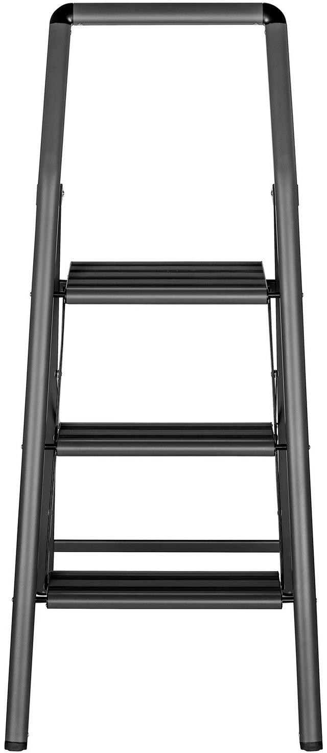 WENKO Trittleiter »Modell Alu-Compact« leichte & rutschfeste Haushaltsleiter, belastbar bis 150 kg, klappbar