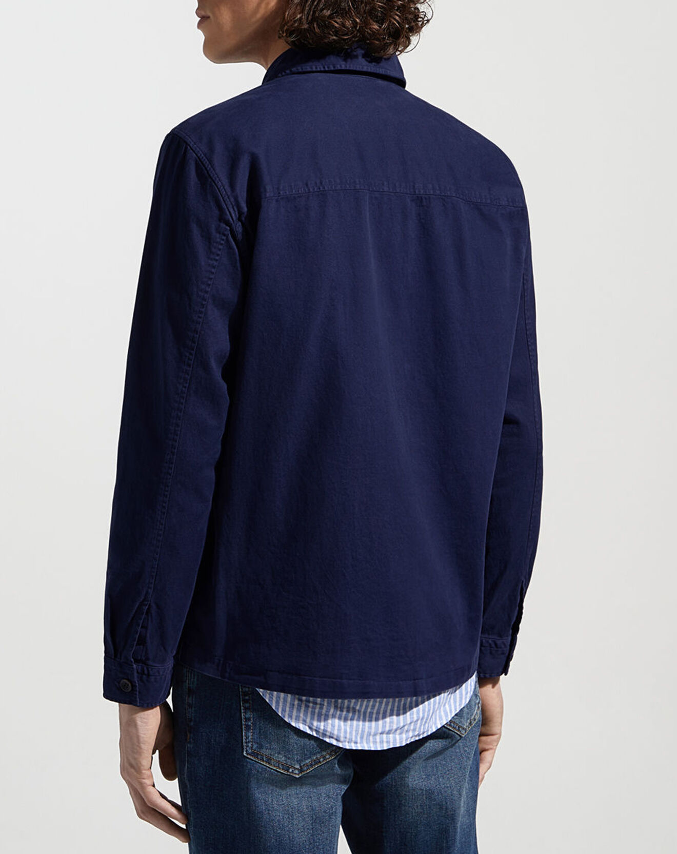 Hackett London Surchemise en Twill Canvas bleu marine
