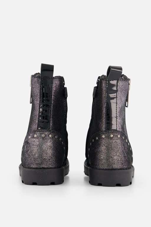 Shoesme Veterboots zwart Leer