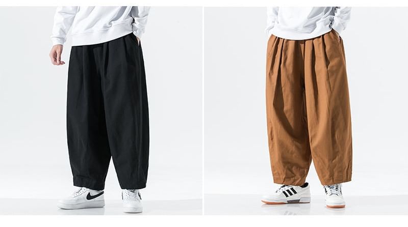 Lefitt - Mid Rise Plain Barrel Leg Broek