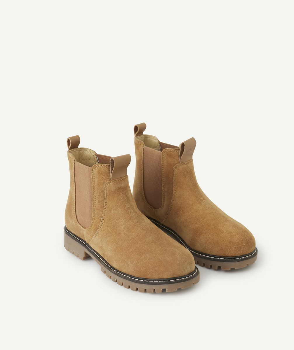 BOTTES ÉLASTIQUÉES GARÇON EN CUIR MARRON