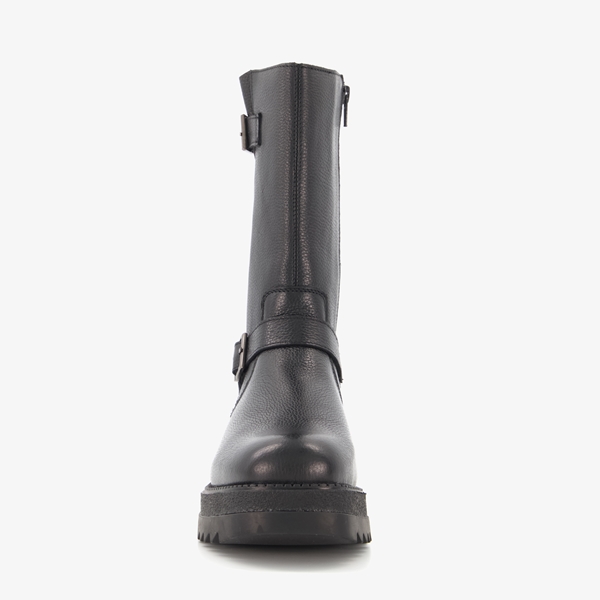 Harper leren dames biker boots halfhoog