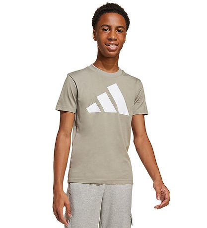 adidas Performance T-Shirt - 160 - Kittbeige/Weiß